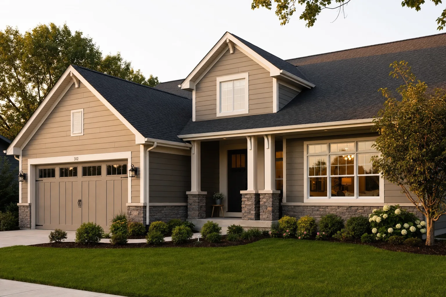 Home exterior with fascia and soffit trim along the roofline